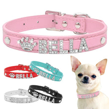 Load image into Gallery viewer, Rhinestone Puppy Dog Collar